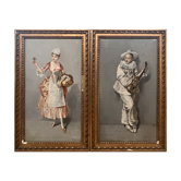 2 oils on canvas by lesvigne theodore