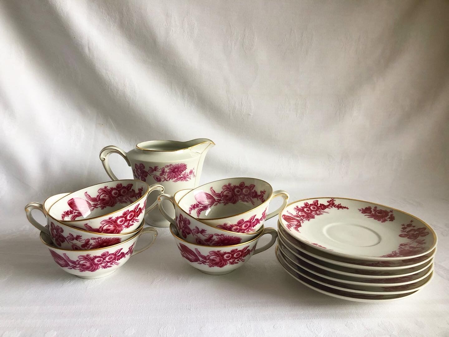 Limoges fine porcelain cup and under cup