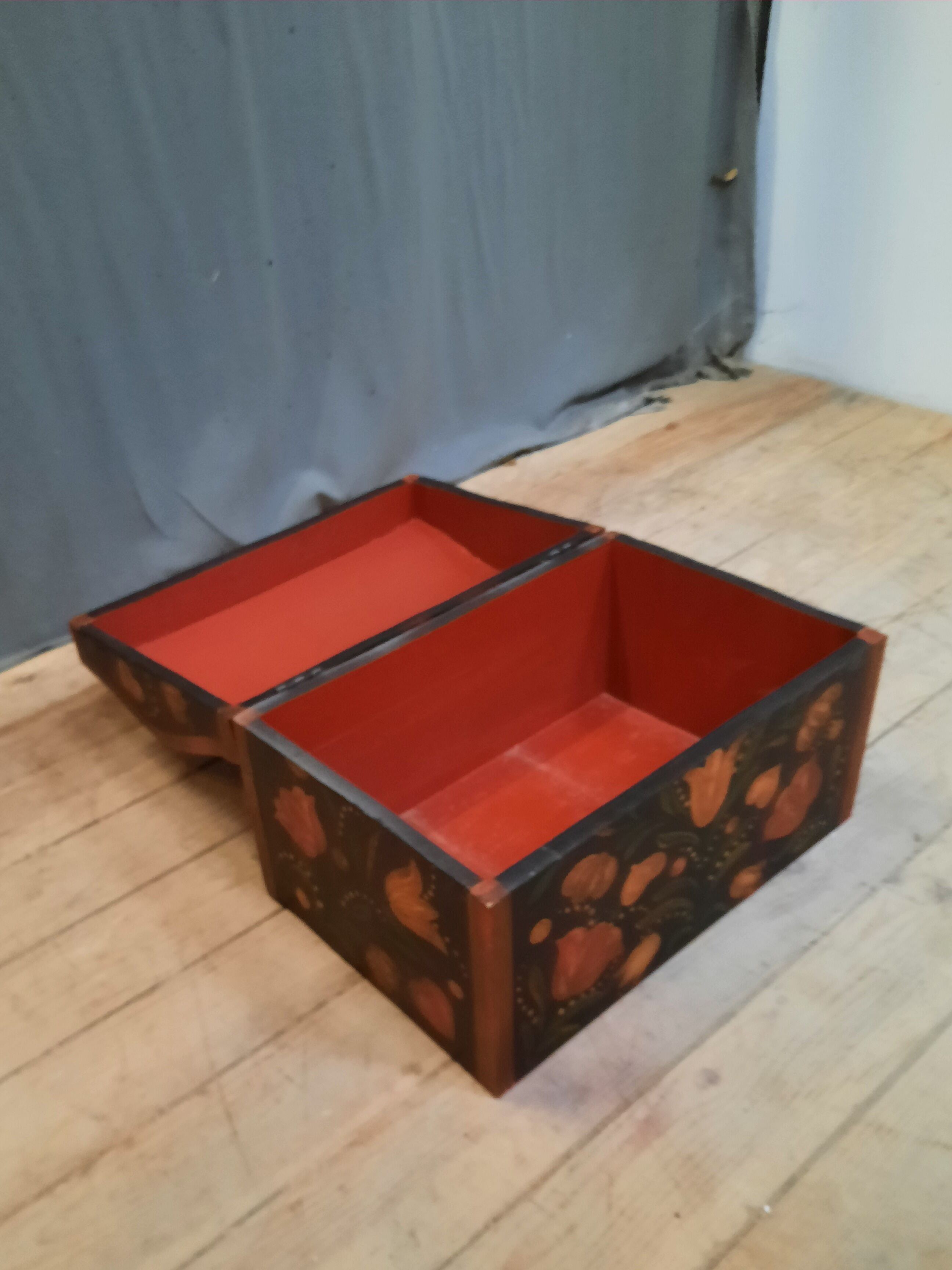Painted chest in norman style