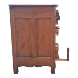 Large curved chest of drawers, solid walnut eighteenth style. 3 drawers