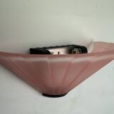 Set of six De Majo sconces in thick pink murano glass. Italy 1980s