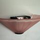 Set of six De Majo sconces in thick pink murano glass. Italy 1980s