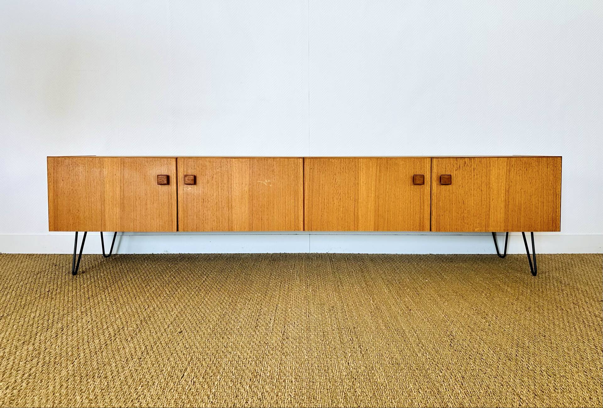 1960s minimalist Scandinavian teak sideboard