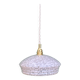 Vintage white Clichy glass lampshade pendant light