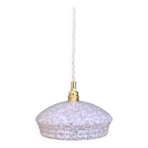 Vintage white Clichy glass lampshade pendant light