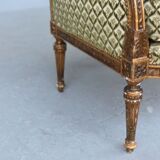 Louis XVI-style shepherdess chair gilded at the end of the 19th century