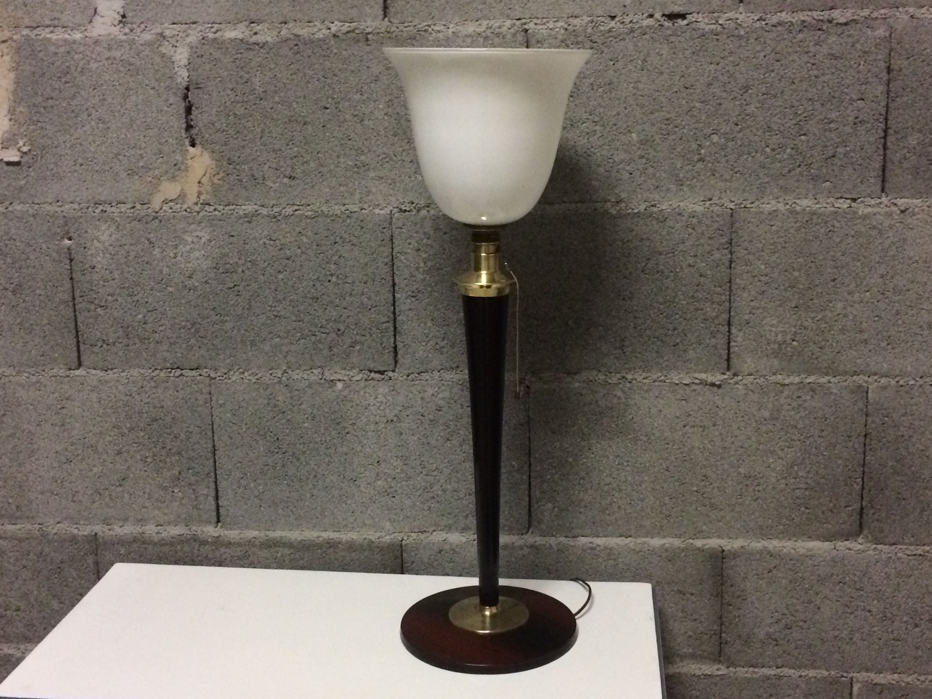 Lamp Mazda mahogany and brass  1930, 40
