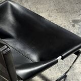 F444 armchair in black leather by Pierre Paulin for Artifort 00's
