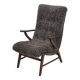 60s, Danish design, refurbished armchair, genuine sheepskin "Wellington".