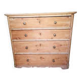4-drawer pine chest of drawers