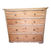 4-drawer pine chest of drawers