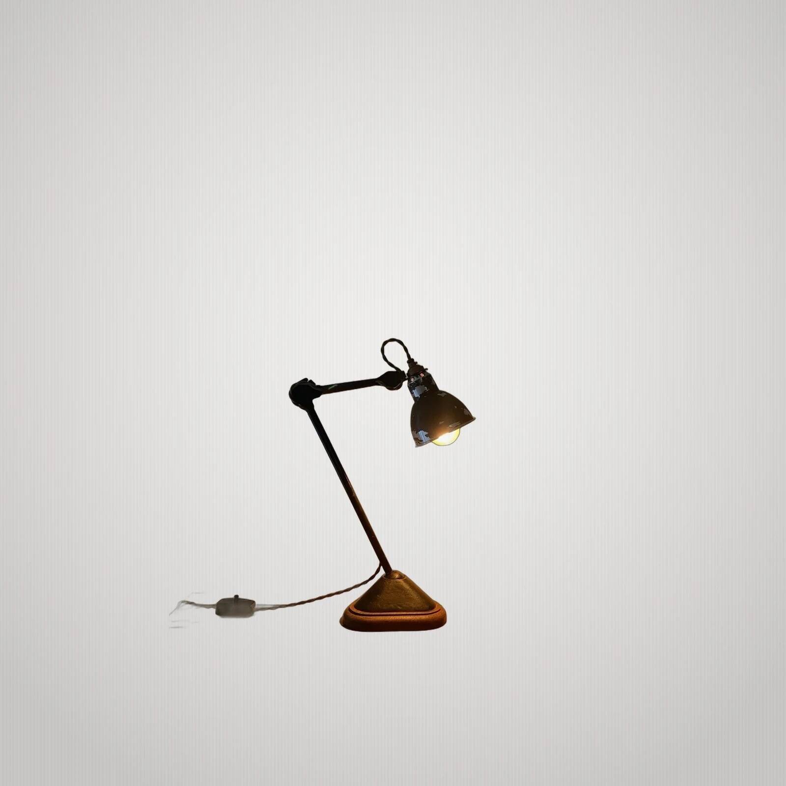 Patented adjustable lamp sgdg "n206 / n1056" "small model" aluminium