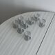 Set of 8 silver metal egg cups