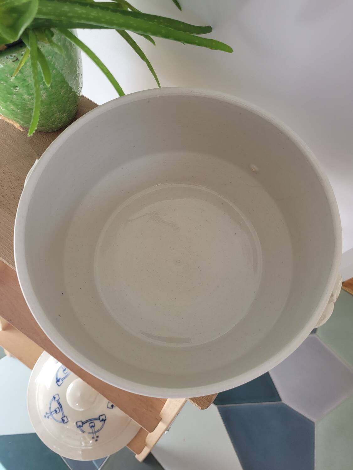 Stoneware soup tureen from Saint Uze