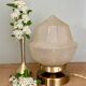 Vintage art deco globe table lamp in frosted glass
