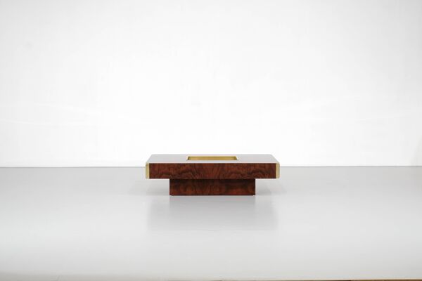 Table basse '' Alveo ''  attribuée à Willy Rizzo pour Mario Sabot, Italie