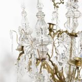 Candlestick rings golden bronze and Crystal France