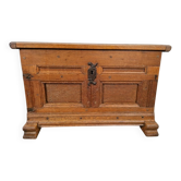 Coffre brutaliste antique en chêne, 1800