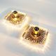 Large pair of gold plated muranoglass sconces by Peill & Putzler
