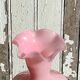 Vintage vase in pink opaline blown glass