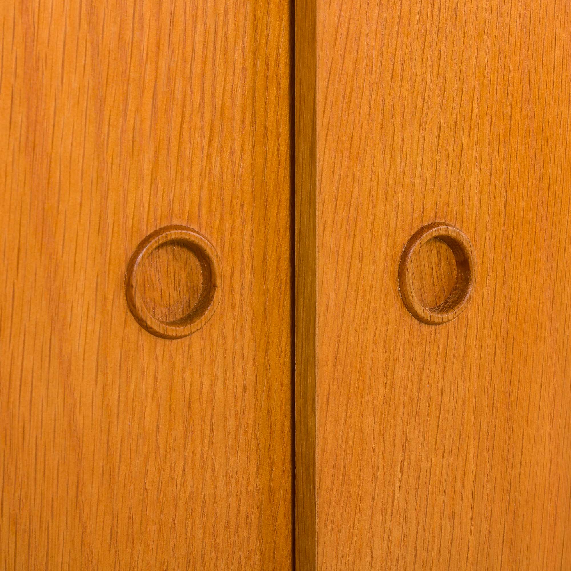 Scandinavian oak wall unit by PS System, Randers, Denmark, 1970s