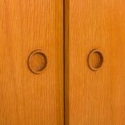 Scandinavian oak wall unit by PS System, Randers, Denmark, 1970s
