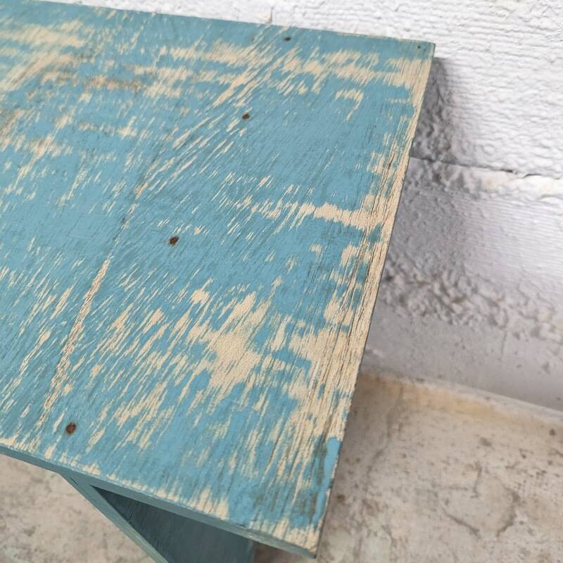 Small rustic pine bench