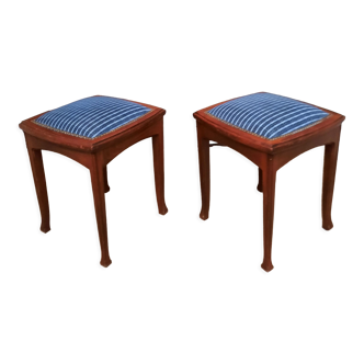 Pair of art nouveau stools