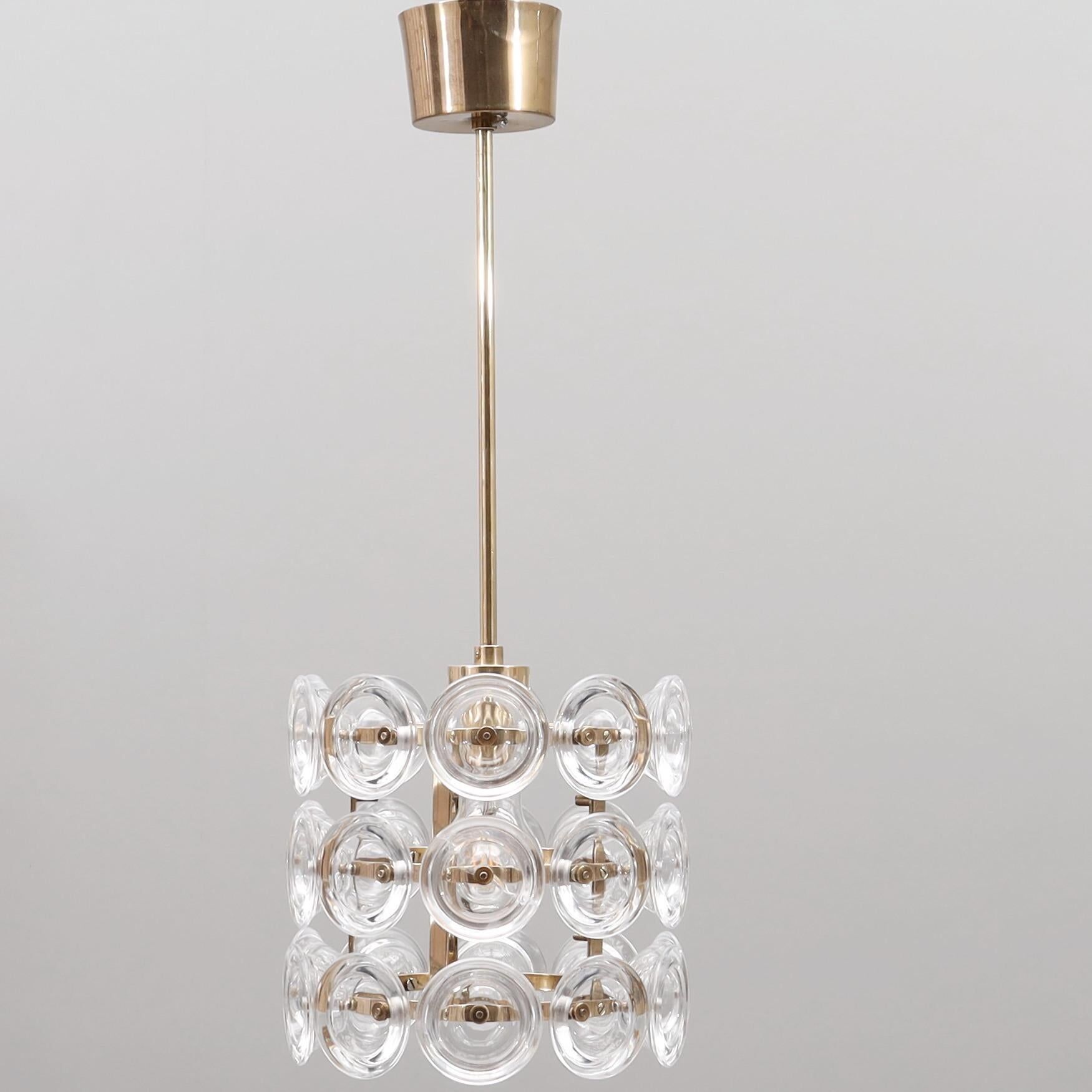 Lampe suspendue Carl Fagerlund pour Orrefors, Suède, 1960