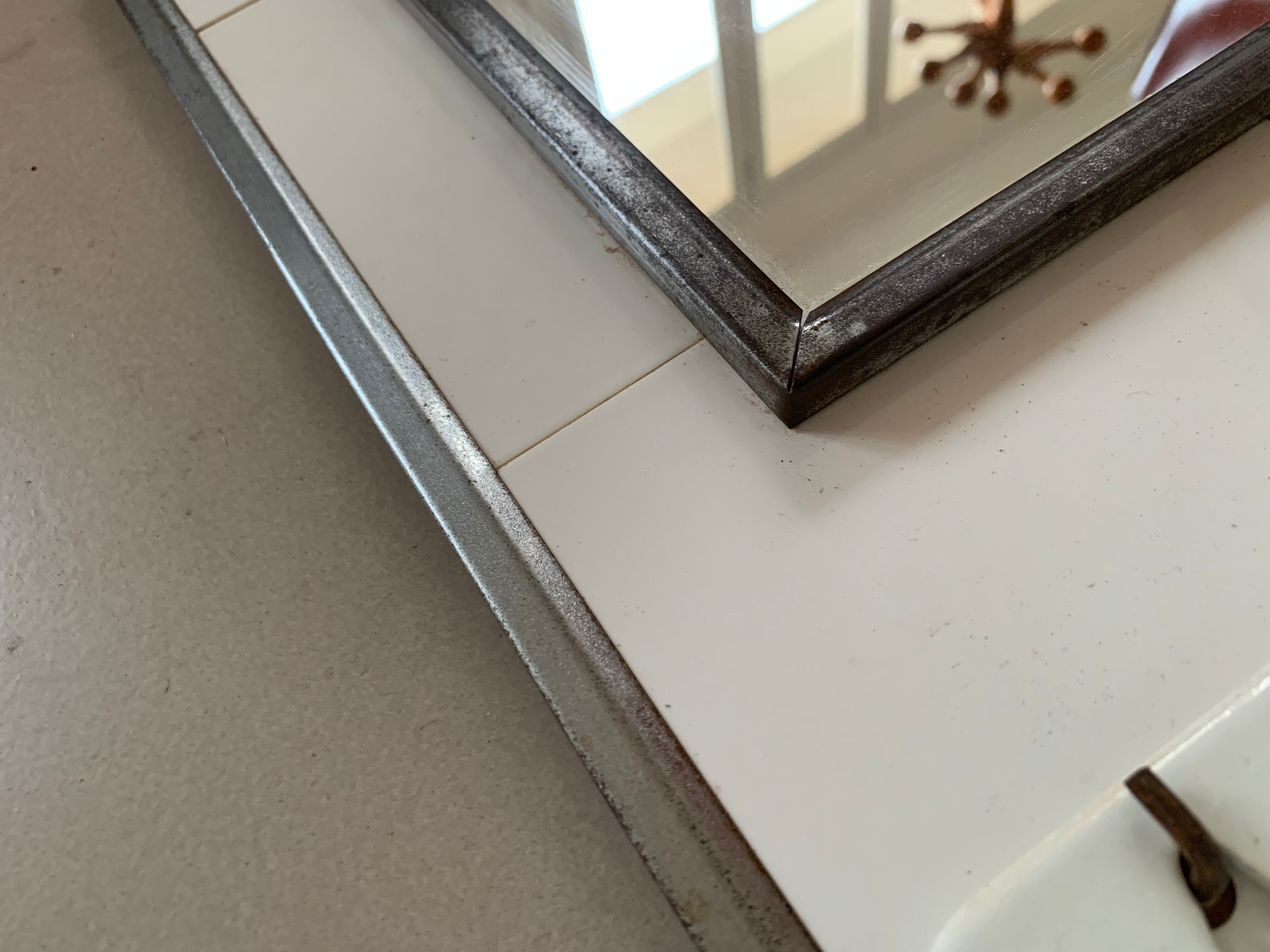 Barber mirror old tiles