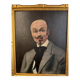Portrait of a dandy with a moustache from the early 20th century.