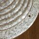 White speckled Clichy glass lampshade with gold edging