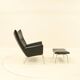 Wing chair & matching ottoman – CH445 & CH446 – by Hans Wegner
