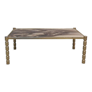 table basse laiton et