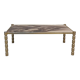 Brass and marble coffee table