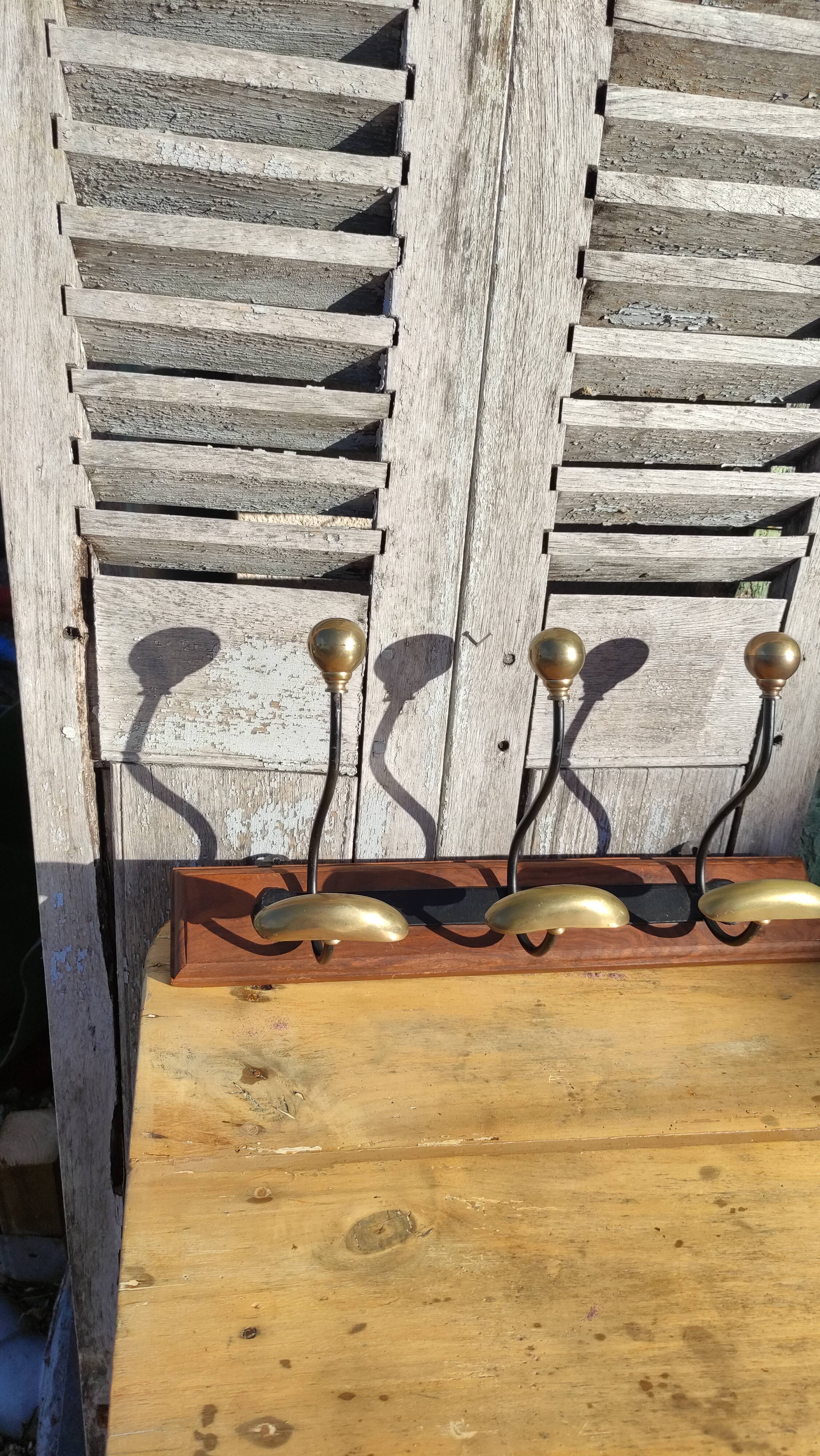 Vintage wall coat rack