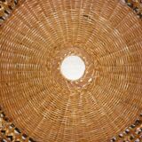 Braided wicker lampshade