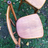 Varnished bistro chairs