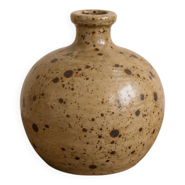 Antique spherical lamp base in pyrite stone
