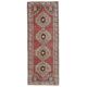 Vintage Turkish Oushak Handmade Wool Cotton Red Runner Rug   101x281