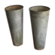 Pair of old florist pots in zinc