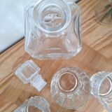 Vintage whiskey decanter and glasses