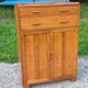 Parisian sideboard 2 doors 2 drawers at support height in oak
