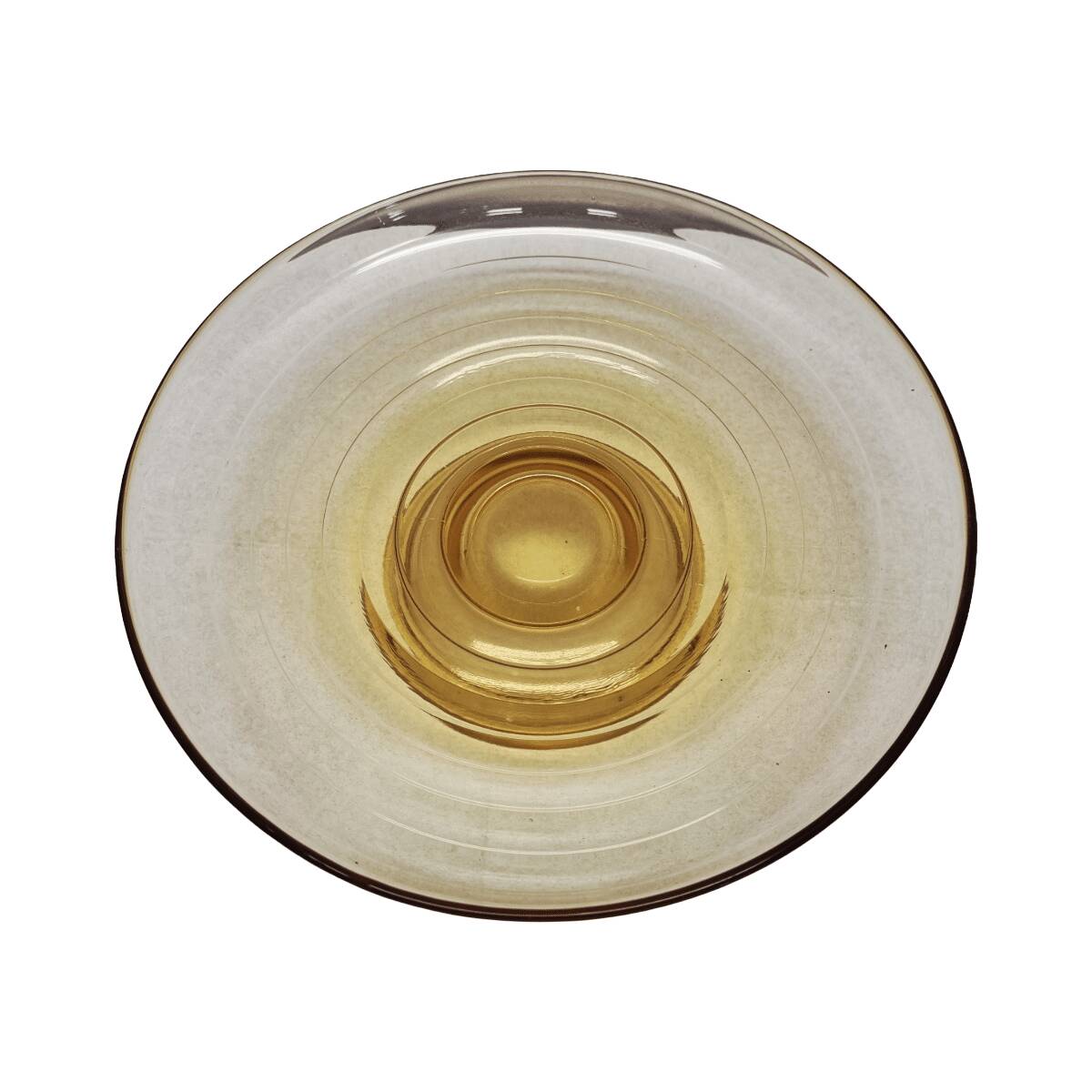 Mid-century yellow bowl on foot