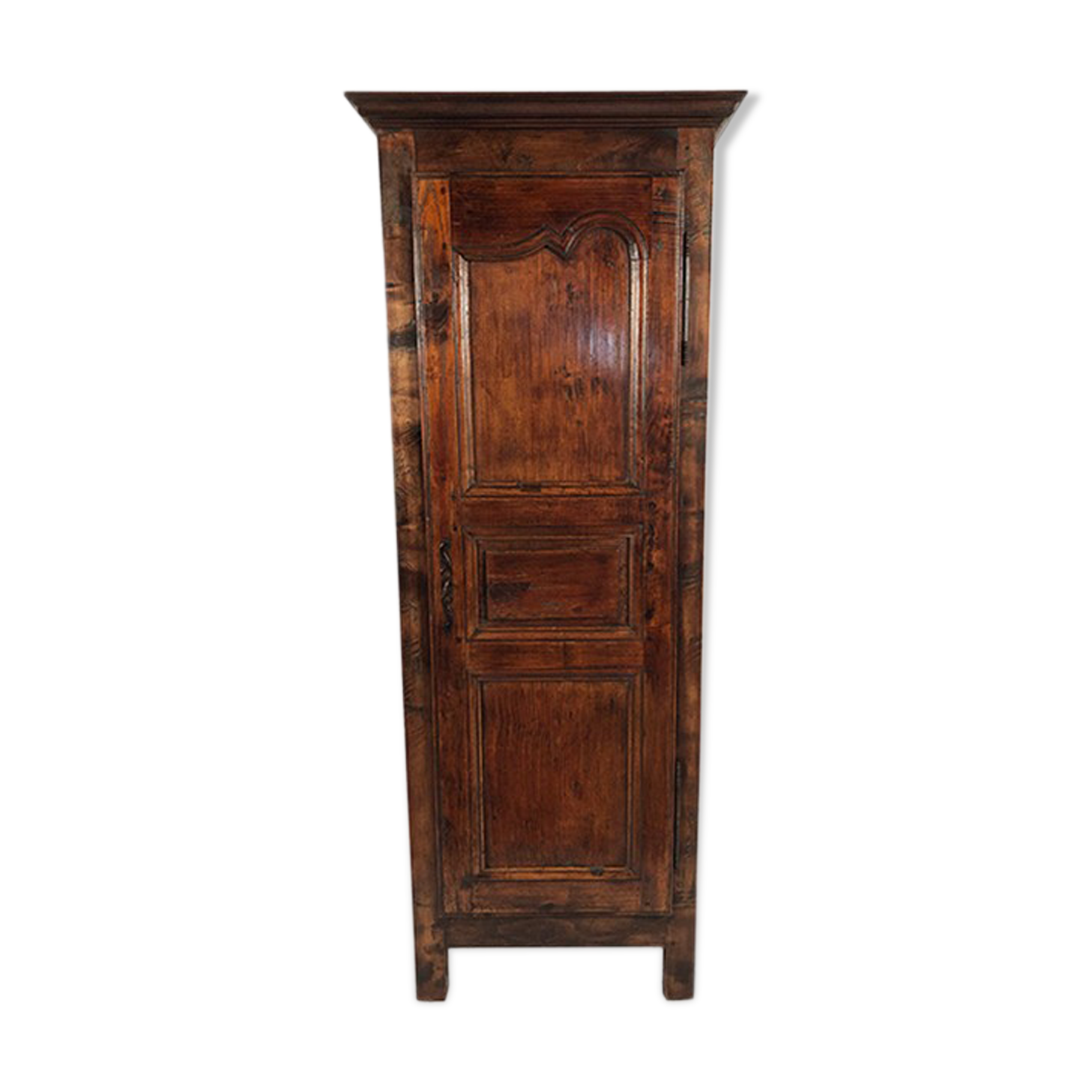 Stained solid wood cap, old walnut door