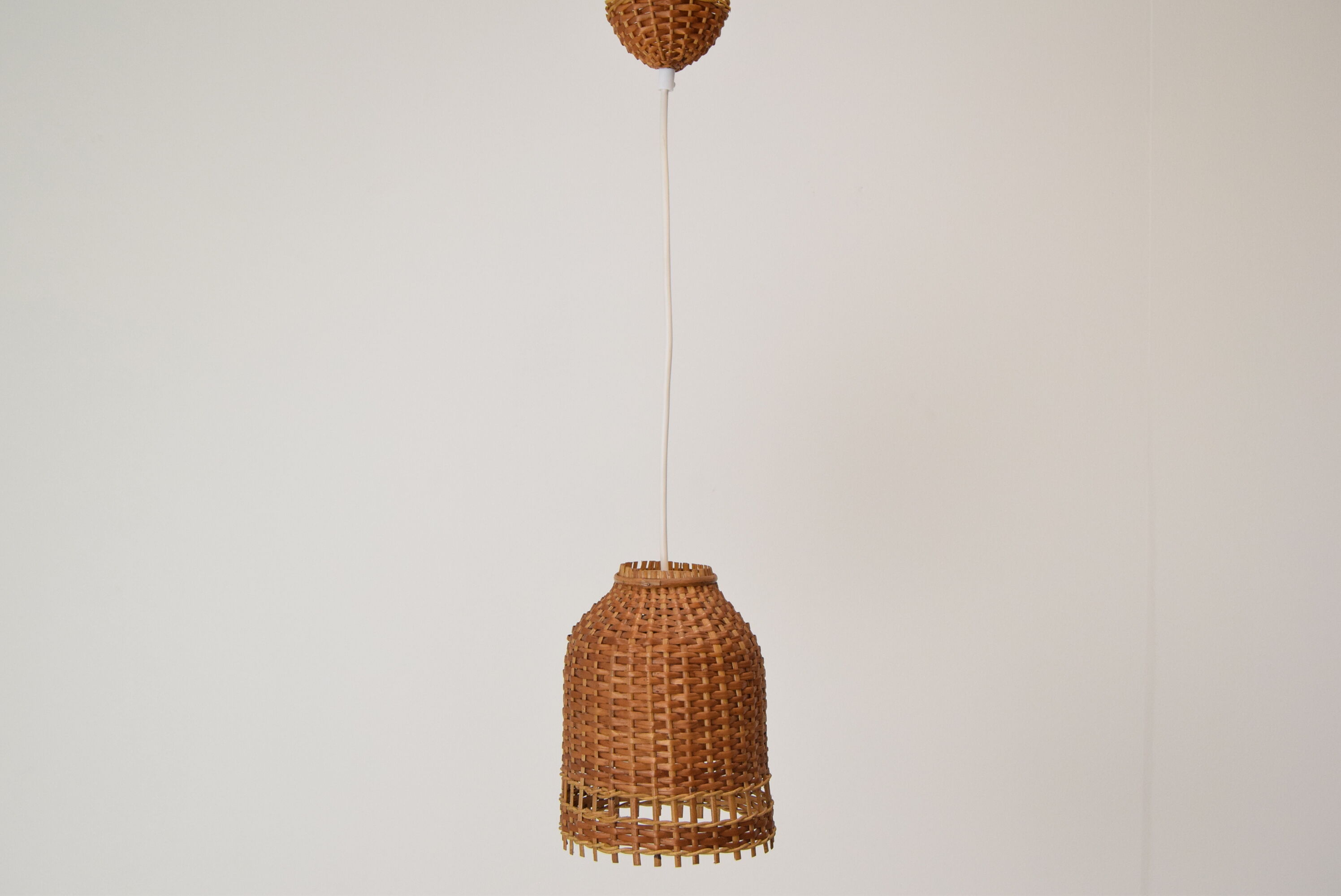 Mid-Century  Wicker Pendant from Uluv, 1960´s
