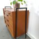 Teak schoenenkast met zwart metalen poten, nr. 1
