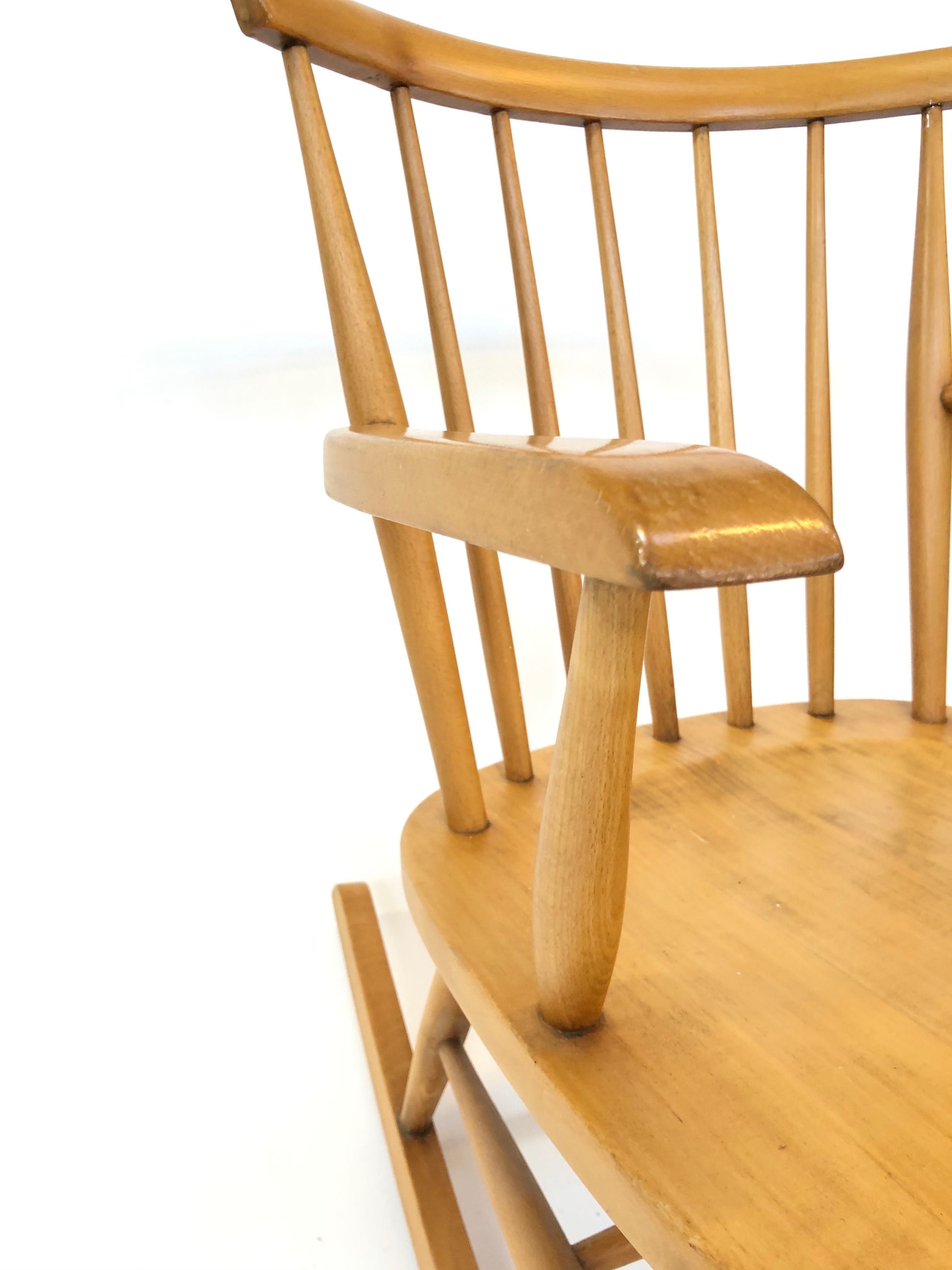 Vintage 1960s minimalist Danish rocking chair rocking chair