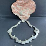 Base or support in marble and bronze silvered Louis XV-Rocaille style