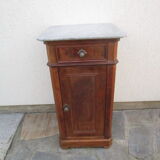 Old bedside table, marble top